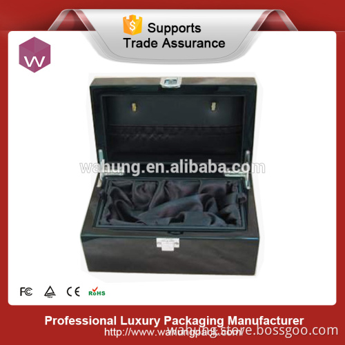luxury wine bottle and glass box , wooden box for wine
